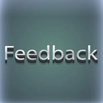 Feedback icon symbol. 3D style. Trendy, modern design with space for your text . Stock Illustration