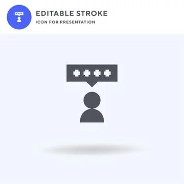 Feedback icon vector, filled flat sign, solid pictogram isolated on white, lo Illustrazione stock