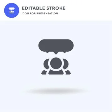 Feedback icon vector, filled flat sign, solid pictogram isolated on white, lo Illustrazione stock