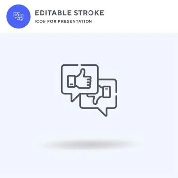 Feedback icon vector, filled flat sign, solid pictogram isolated on white, logo Illustrazione stock