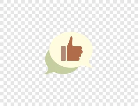 Feedback, like icon. Vector illustration. Flat design. Illustrazione stock