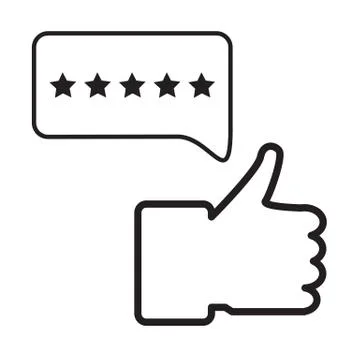 Feedback icon on white background. flat style. five star rating icon. Stock Illustration
