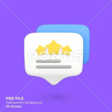 Feedback isolated 3d render icon illustration PSD Template