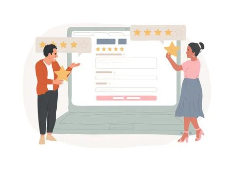 Feedback isolated concept vector illustration. Illustrazione stock