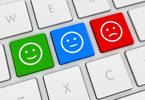 Feedback keyboard  3d illustration Stock Illustration