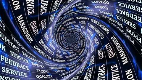 FEEDBACK Keywords on the Tunnel Walls, Animation, Background, Loop Vidéo 320621177