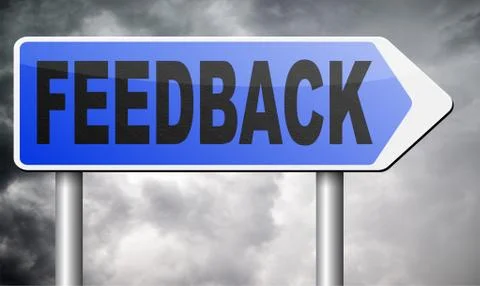 Feedback, leave a comment and rate  Stock Illustration