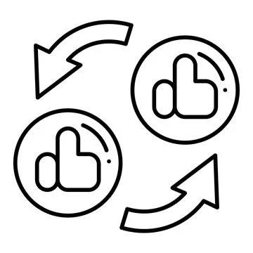 Feedback Line Icon Illustrazione stock