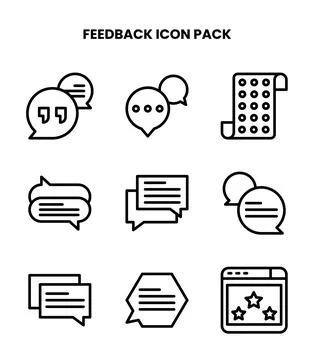 Feedback Line Scalable Icons Pack Illustrazione stock