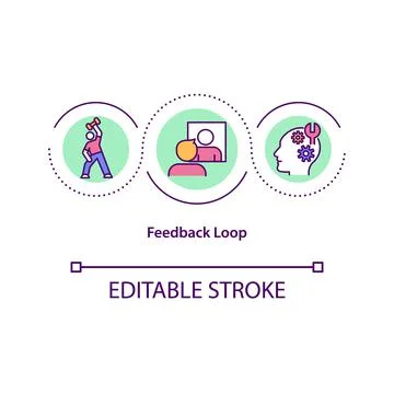 Feedback loop concept icon Stock Illustration