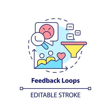 Feedback loops concept icon Stock Illustration