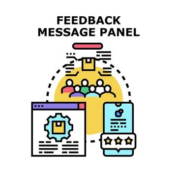Feedback message panel online rating concept 스톡 일러스트