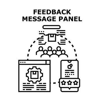 Feedback message panel online rating concept Stock Illustration