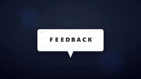 Feedback notification pop-up animation on dark background, for business com.. Stock Footage 337564279