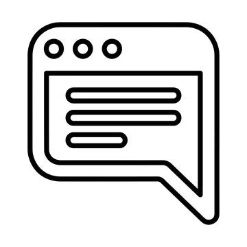 Feedback, online comment, web line icon. outline design Stock Illustration