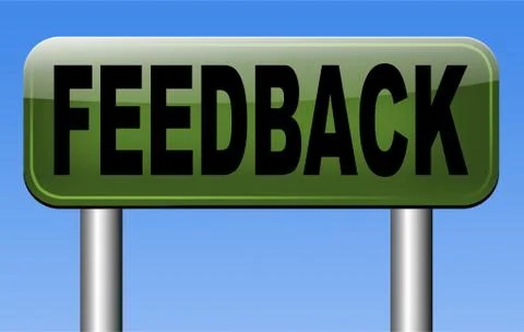Feedback or testimonials road sign.  Stock Illustration