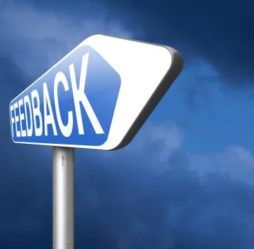 Feedback or testimonials road sign.  Stock Illustration