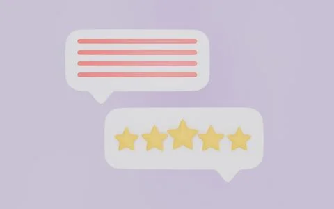 Feedback ranking customer comment quality business marketing 3d illustration Stock Illustration