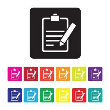 Feedback report icon set Stock-Illustration