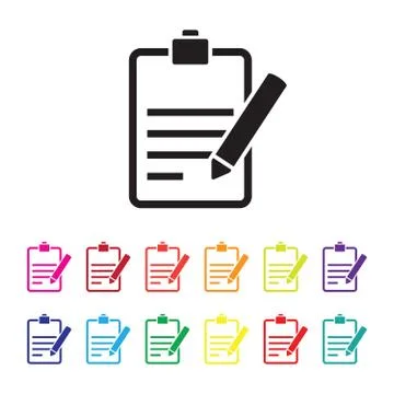 Feedback report icon set Stock-Illustration