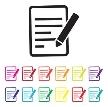 Feedback report icon set Stock Illustration