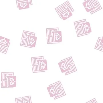 Feedback review book glyph vector seamless pattern Illustrazione stock