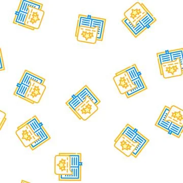 Feedback review book vector seamless pattern Illustrazione stock