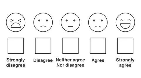 Feedback scale emoji face or rating scale of customer satisfaction concept Stock Illustration
