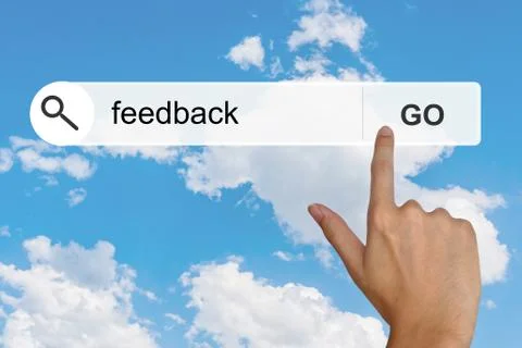 Feedback on search toolbar Foto stock