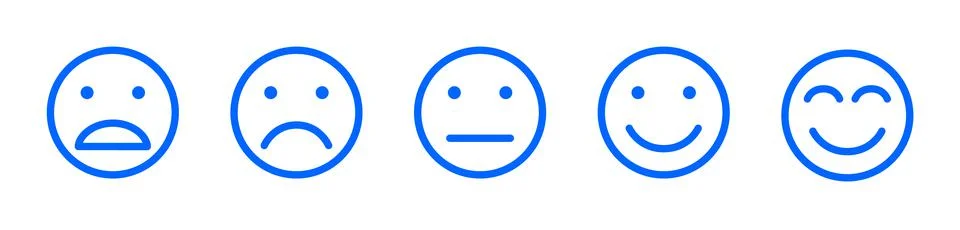 Feedback sentiment icon set Stock Illustration