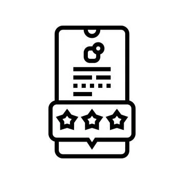 Feedback of service line icon vector illustration Stock Illustration