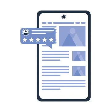 Feedback in smartphone Stock Illustration