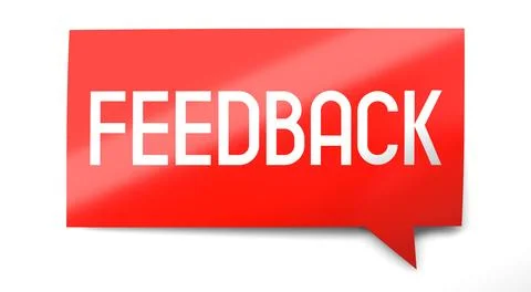 Feedback - speach bubble - 3D illustration Stock Illustration