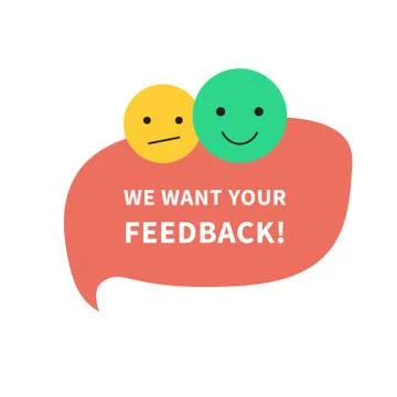 Feedback speech bubble concept banner for business, marketing and advertising Stock Illustration