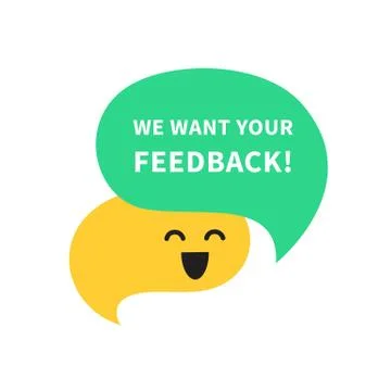 Feedback speech bubble concept banner for business, marketing and advertising Stock Illustration