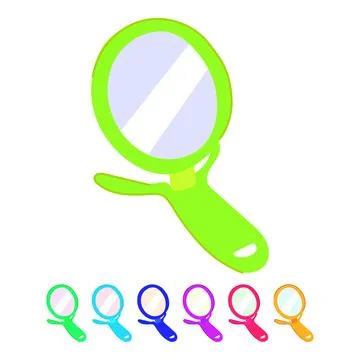 Feedback speech therapy mirror vector cartoon graphic Stock Illustration