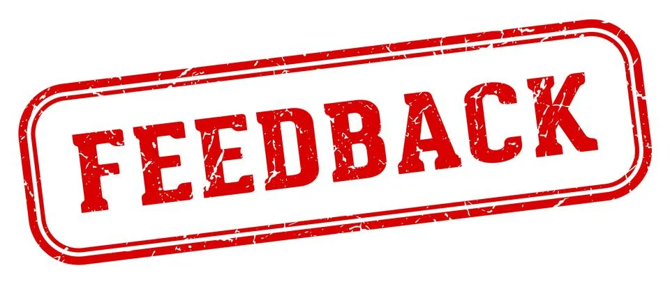 Feedback stamp. feedback rectangular stamp on white background Illustrazione stock