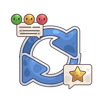 Feedback sync illustration Stock Illustration