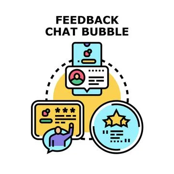 Feedback system chat bubble communication concept vector Иллюстрация