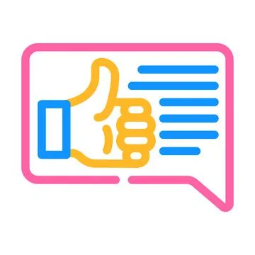 Feedback testimonial color icon vector illustration Stock Illustration