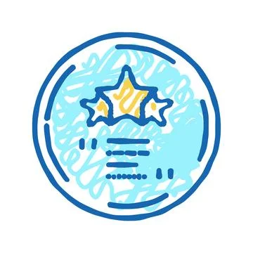 Feedback testimonial customer icon doodle illustration Stock Illustration
