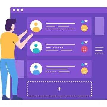 Feedback testimonial flat vector rate review icon Stock Illustration