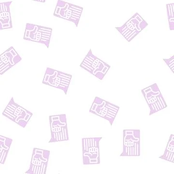 Feedback testimonial glyph vector seamless pattern Stock Illustration