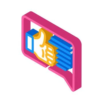 Feedback testimonial isometric icon vector illustration Illustrazione stock