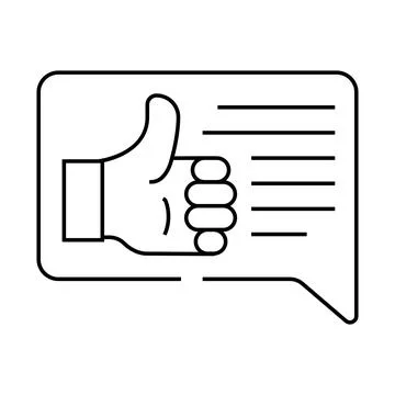 Feedback testimonial line icon vector illustration Stock Illustration