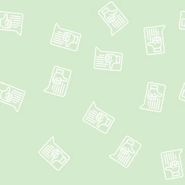 Feedback testimonial line vector seamless pattern Stock Illustration