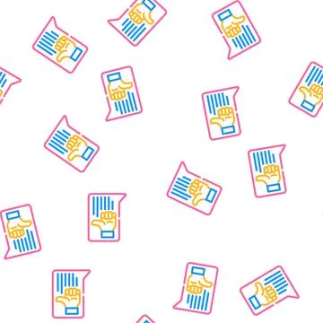 Feedback testimonial vector seamless pattern Stock Illustration