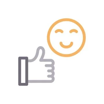 Feedback thin line colour icon Stock Illustration