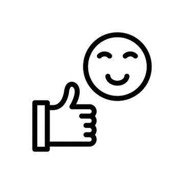 Feedback thin line icon Stockillustratie
