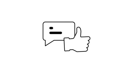 Feedback Thumbs Up Icon Stock Footage 340307021